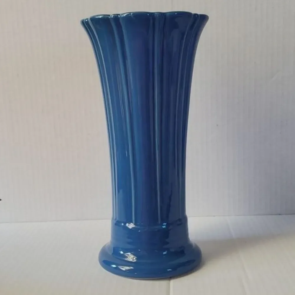 Fiestaware Fiesta Medium Flower Vase Holder Container CERAMIC Dish Lapis Blue